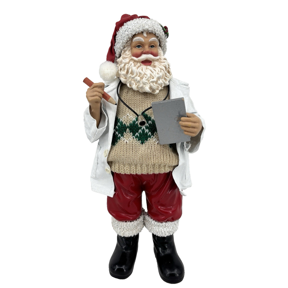 Clothtique Doctor Santa 1997 Possible Dreams 10 Inch Stethoscope Clipboard VTG